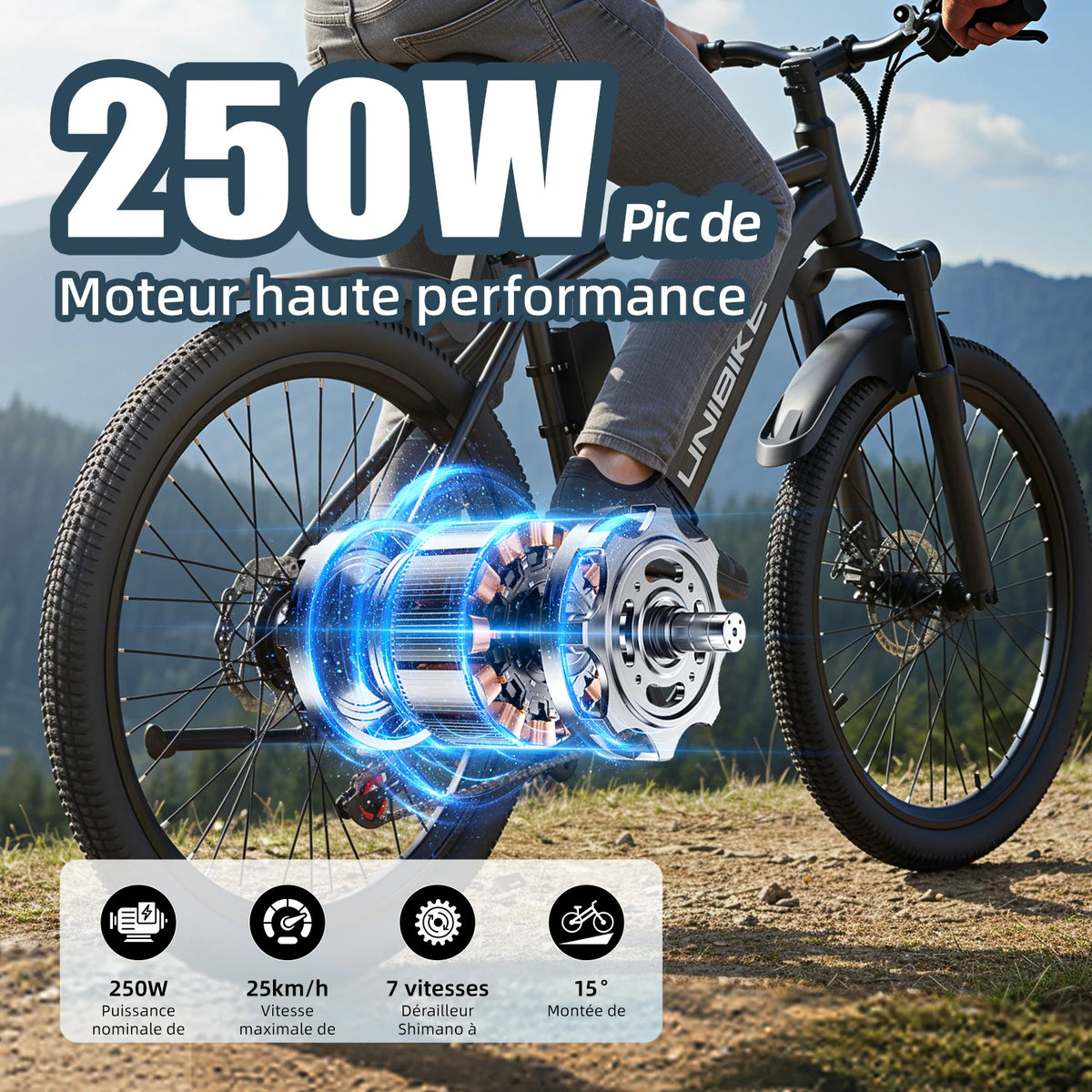 Bicicleta Elétrica Aairsk Q7 26 Polegadas