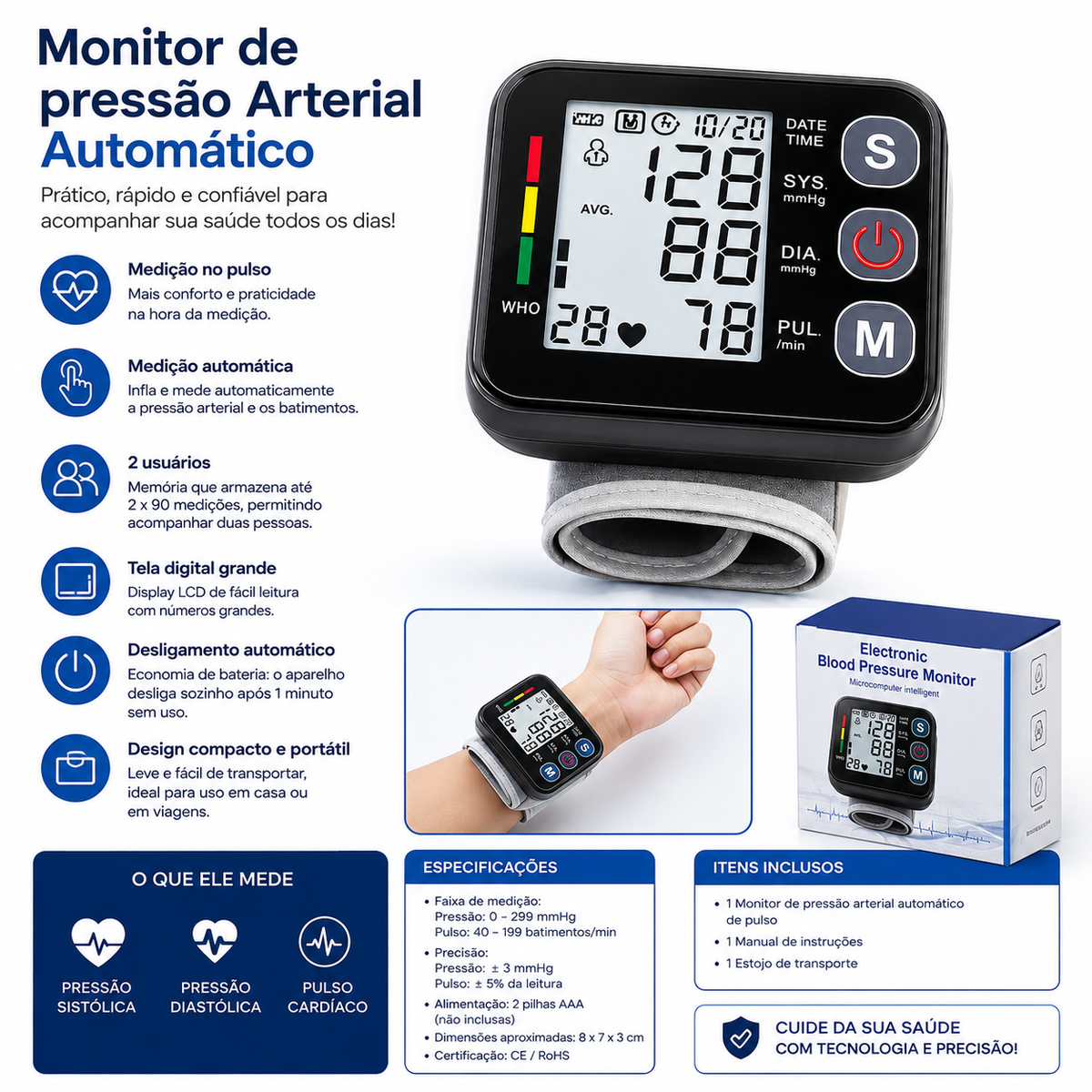 Monitor de Pressão Arterial Automático