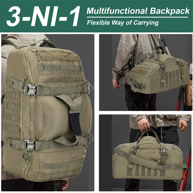 Mochila Tática LQARMY 30L 45L 80L para Viagens, Camping, Emergencias