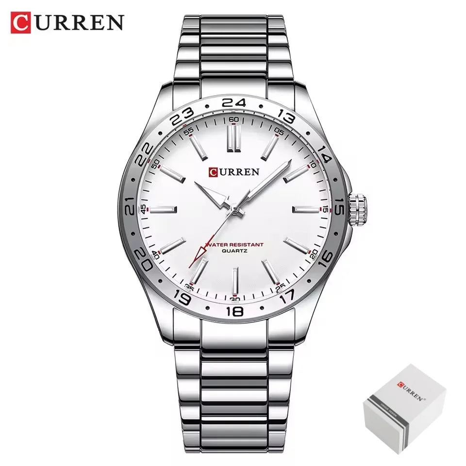 Relógio Curren 8452 ORIGINAL quartzo Aço Inoxidável