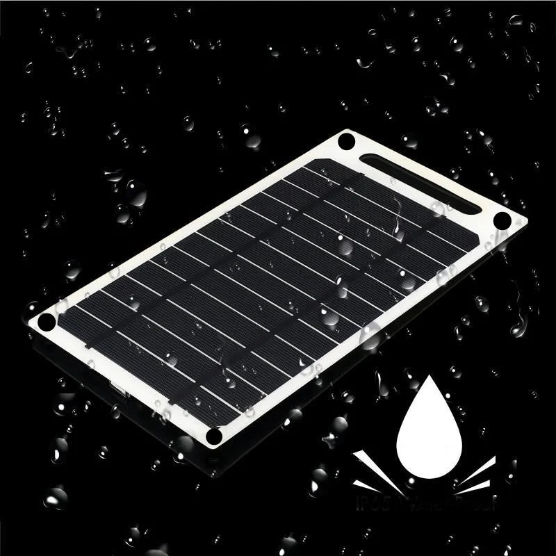 Painel Solar Portátil 5V USB Tipo-C: Kit Flexível e Leve para Carregamentos, Carros, Camping, Caminhadas e Power Banks - IP65