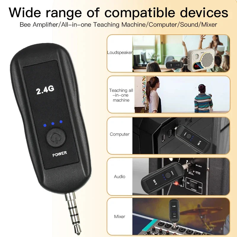 Microfone Sem Fio 2.4g Amplificador de Voz de Alta Qualidade com Cancelamento de Ruído