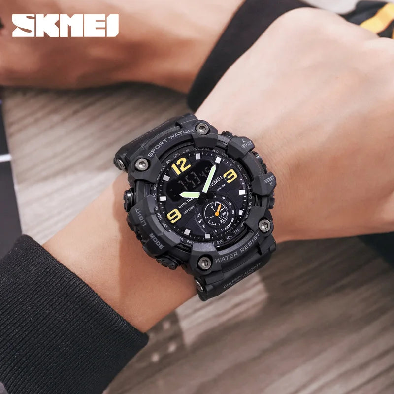 Relógio Skmei 1637 digital militar camuflagem à prova d'água à prova de choque