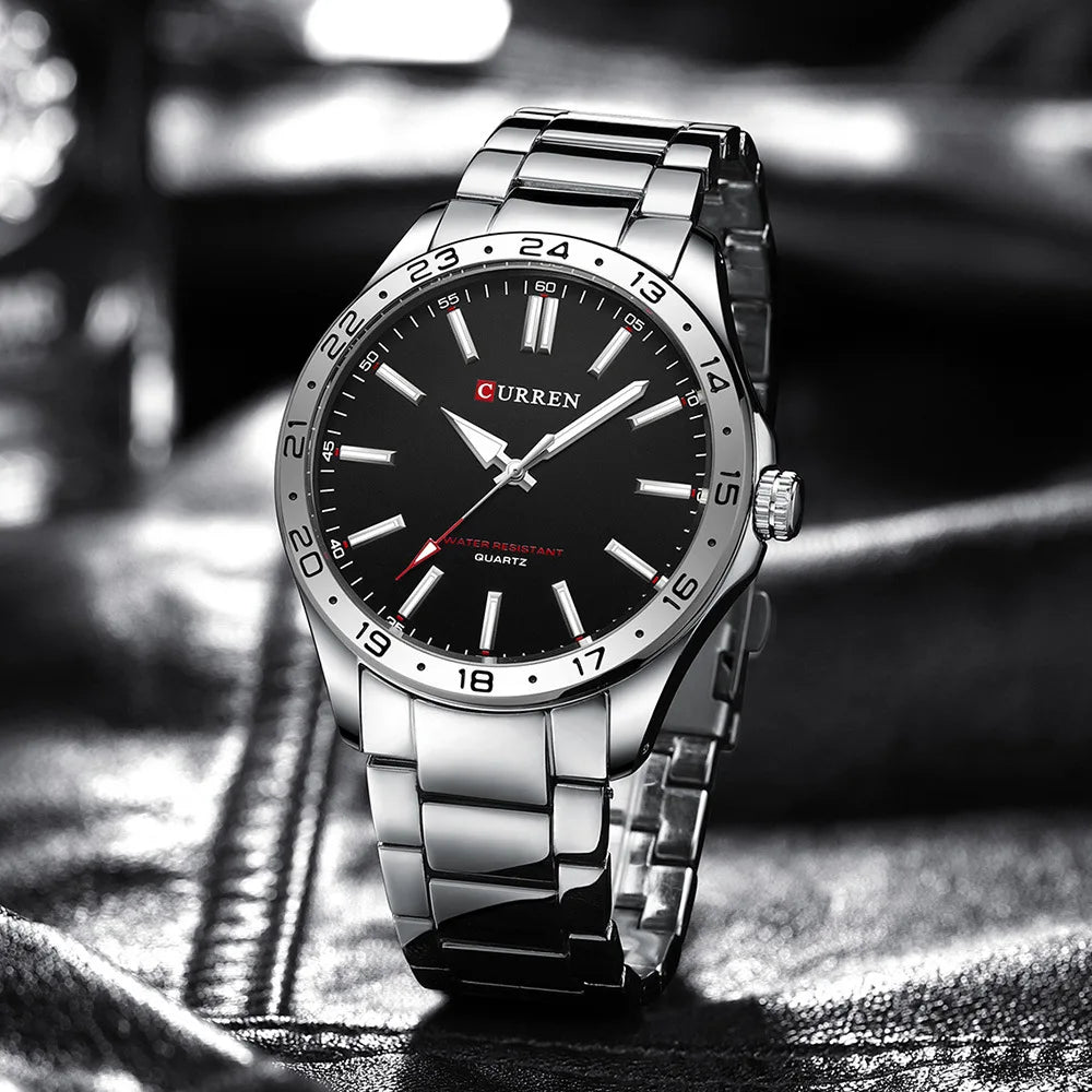 Relógio Curren 8452 ORIGINAL quartzo Aço Inoxidável