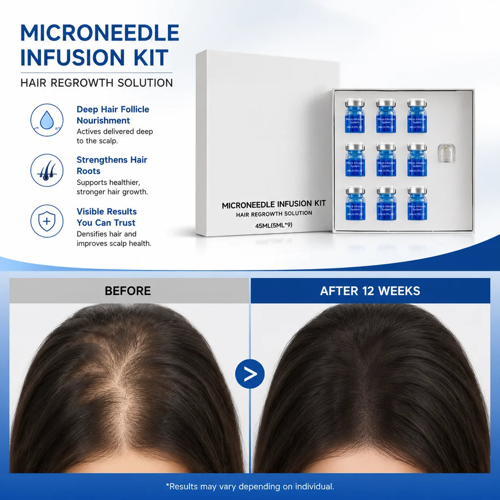 Kit de Microagulhas para Crescimento Capilar