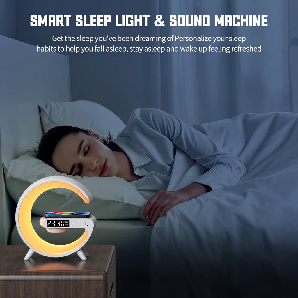 Carregador sem fio Multifuncional com luz RGB, Carregamento Rápido