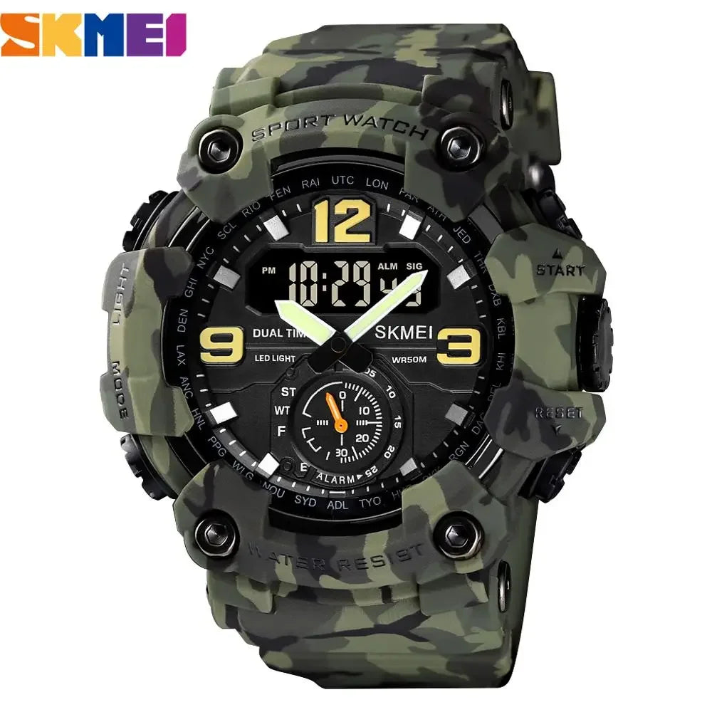 Relógio Skmei 1637 digital militar camuflagem à prova d'água à prova de choque