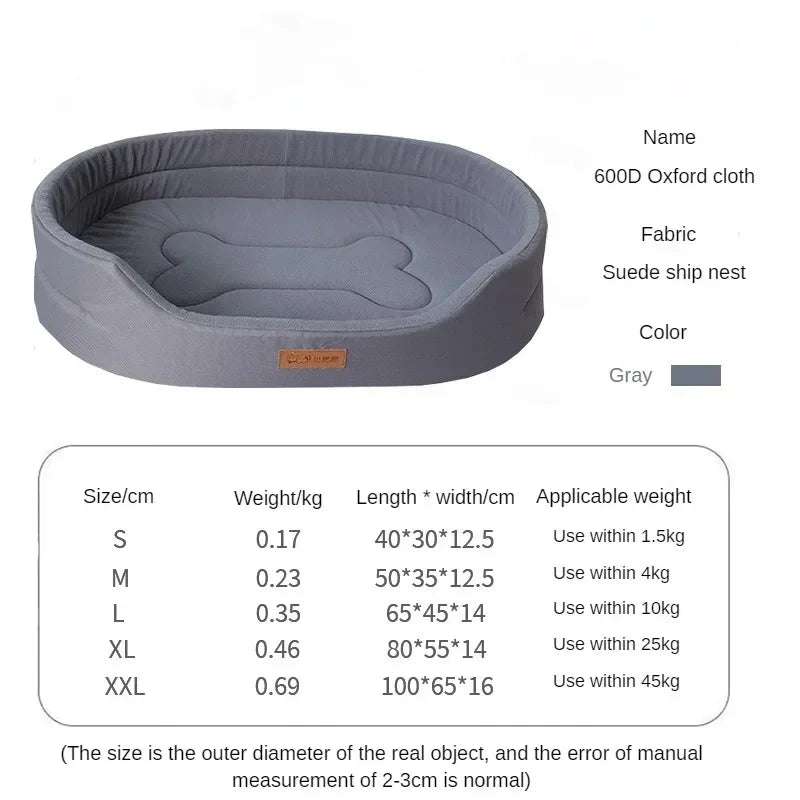 Sofá-cama Impermeável e Antiácaro para Cães e Gatos Pequenos, Médios e Grandes