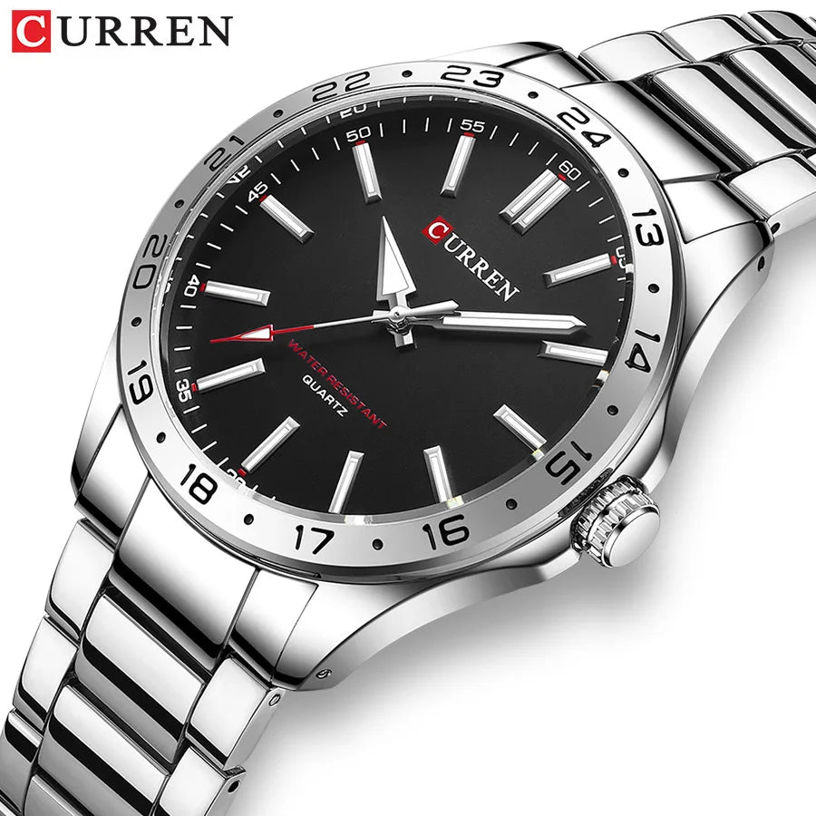 Relógio Curren 8452 ORIGINAL quartzo Aço Inoxidável