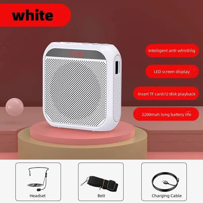 Amplificador de Voz Portátil Megafone com Microfone Recarregável Ultraleve Alto-falante