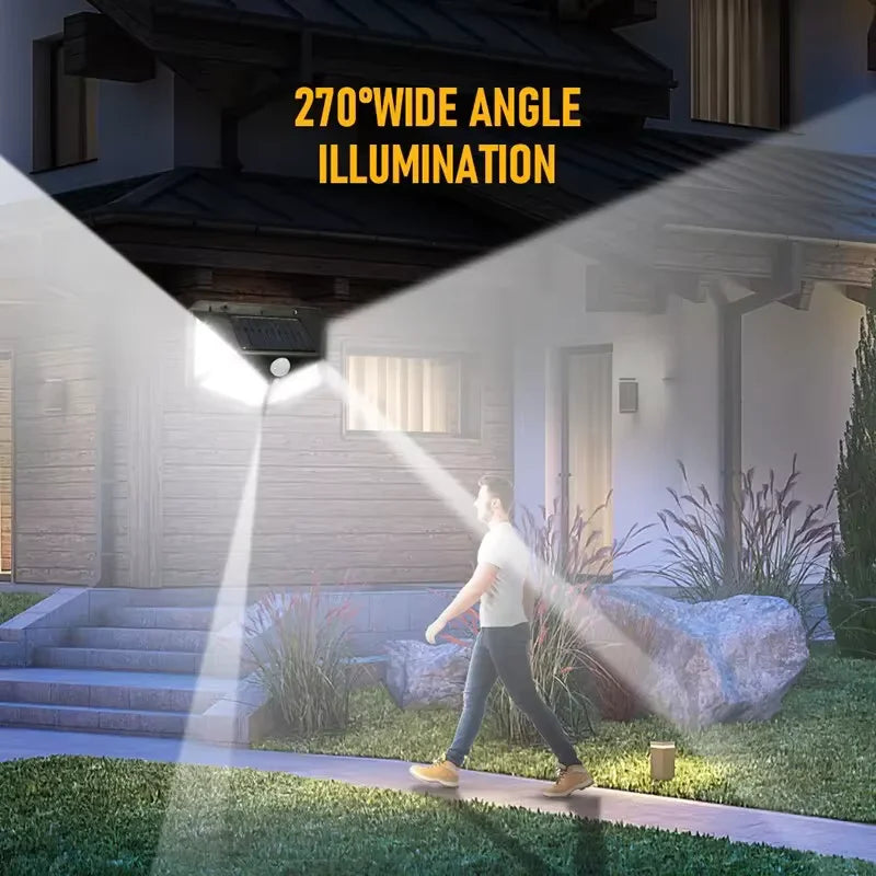 Luminária de Parede Externa à Prova d'água com Luz Solar