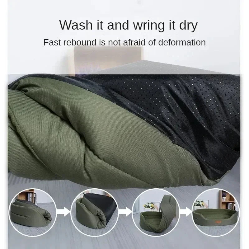 Sofá-cama Impermeável e Antiácaro para Cães e Gatos Pequenos, Médios e Grandes