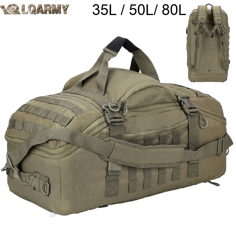Mochila Tática LQARMY 30L 45L 80L para Viagens, Camping, Emergencias