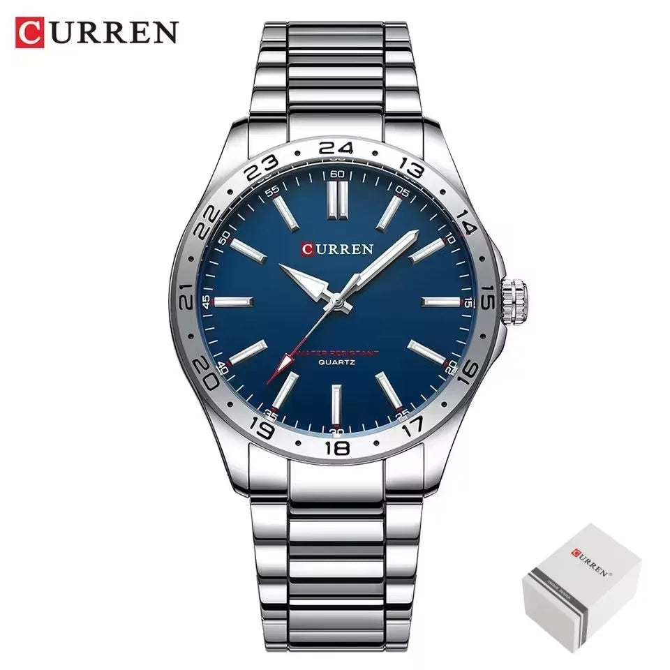 Relógio Curren 8452 ORIGINAL quartzo Aço Inoxidável