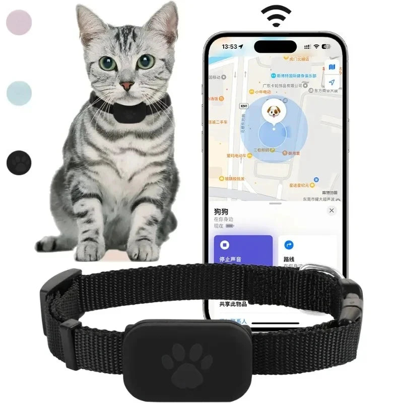 Mini Rastreador GPS Bluetooth para Animais de Estimação