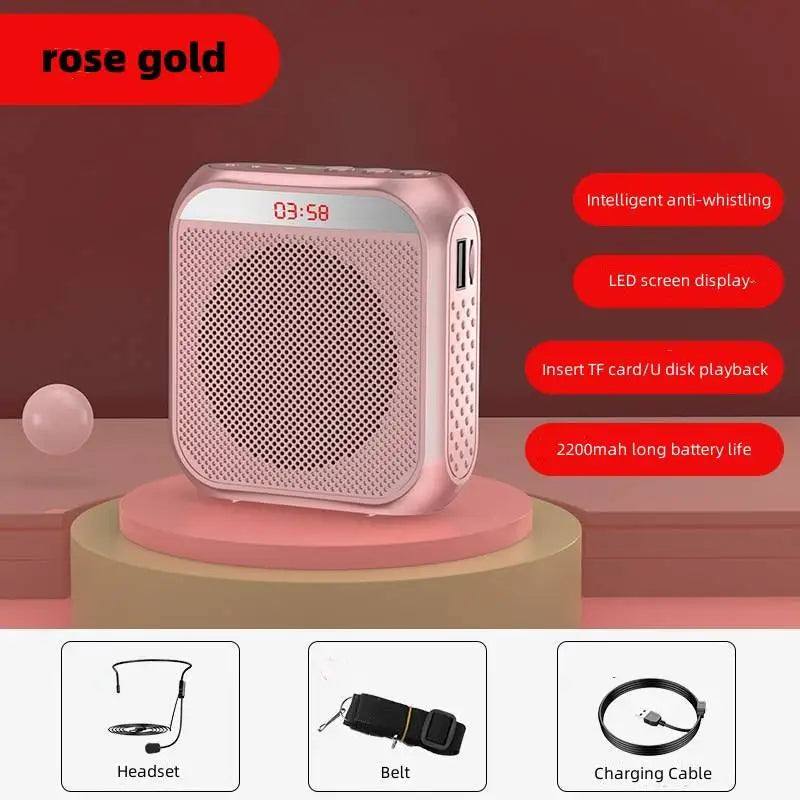 Amplificador de Voz Portátil Megafone com Microfone Recarregável Ultraleve Alto-falante