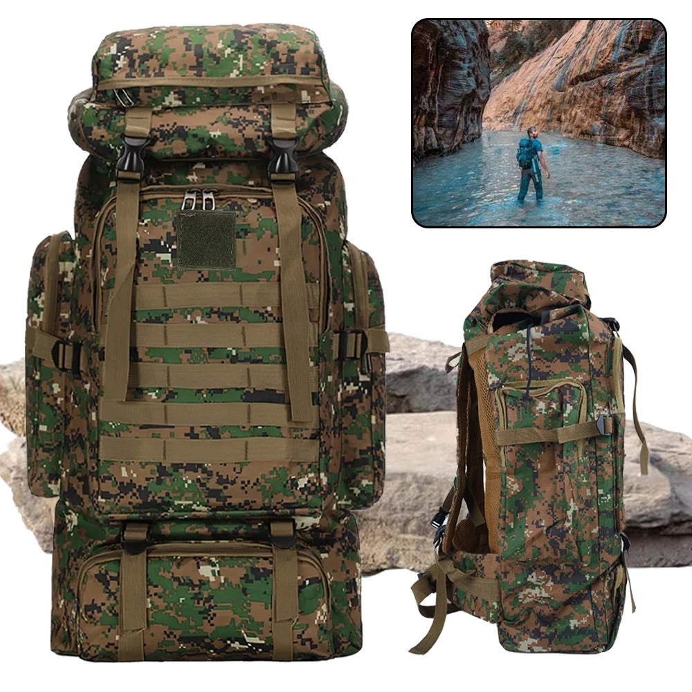 Mochila para Caminhadas e Camping, Impermeável ideal para Viagens e Emergências