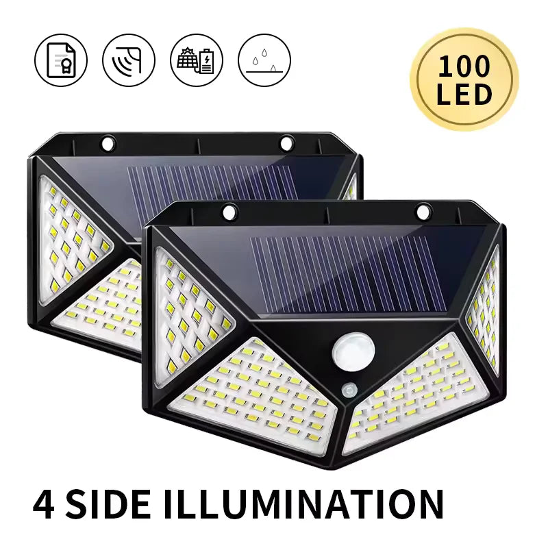 Luminária de Parede Externa à Prova d'água com Luz Solar