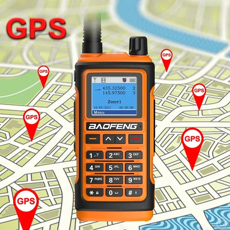 Baofeng UV 17 Pro GPS Walkie Talkie Air Band Alta Potência Tipo USB C