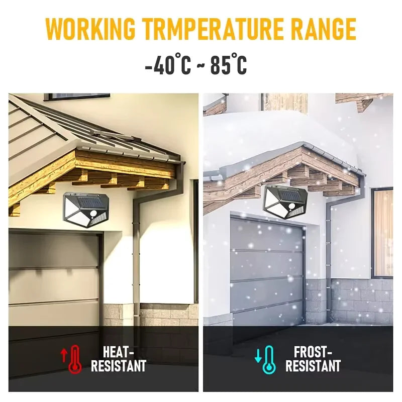 Luminária de Parede Externa à Prova d'água com Luz Solar