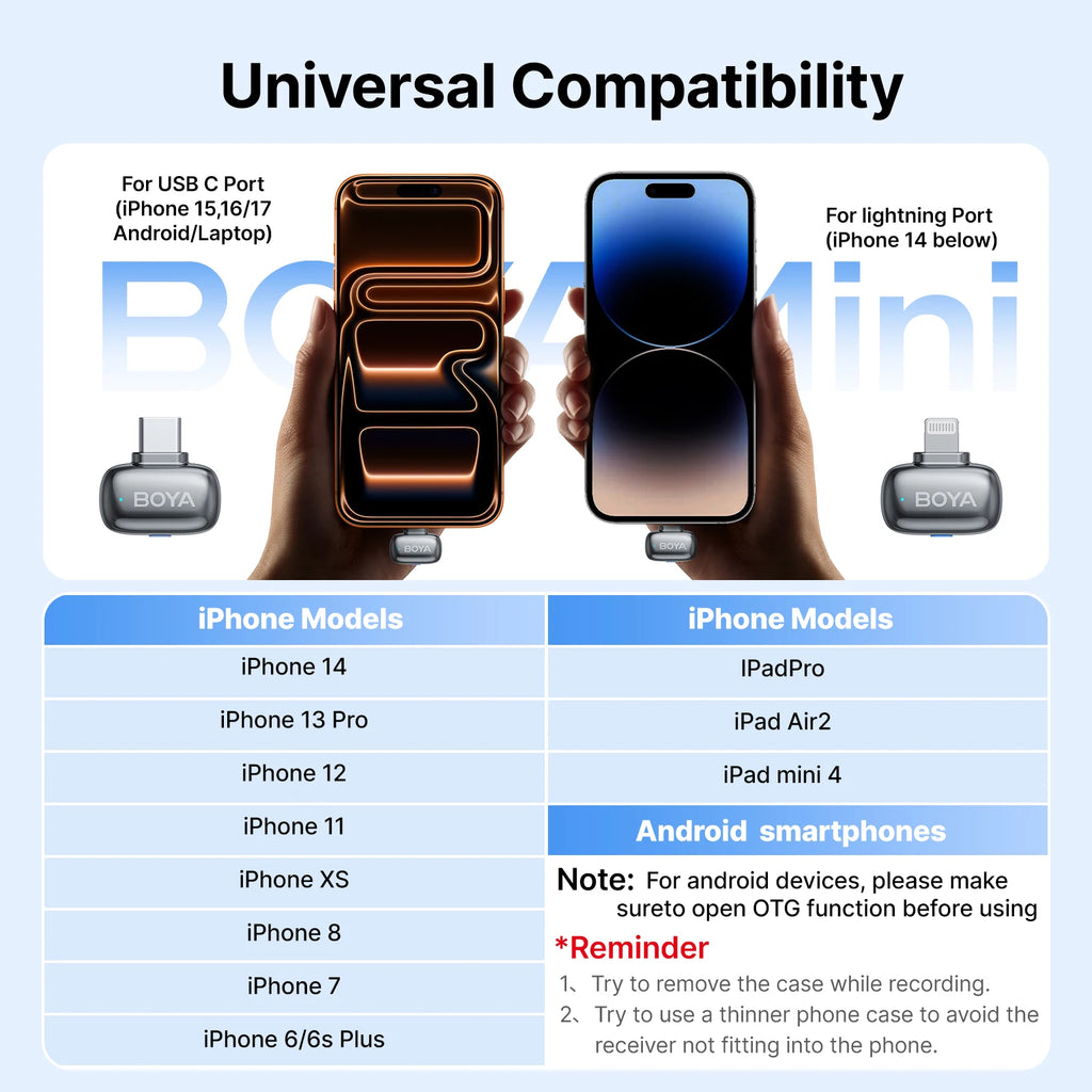 Microphone BOYA Mini 2 Mic USB-C Phone