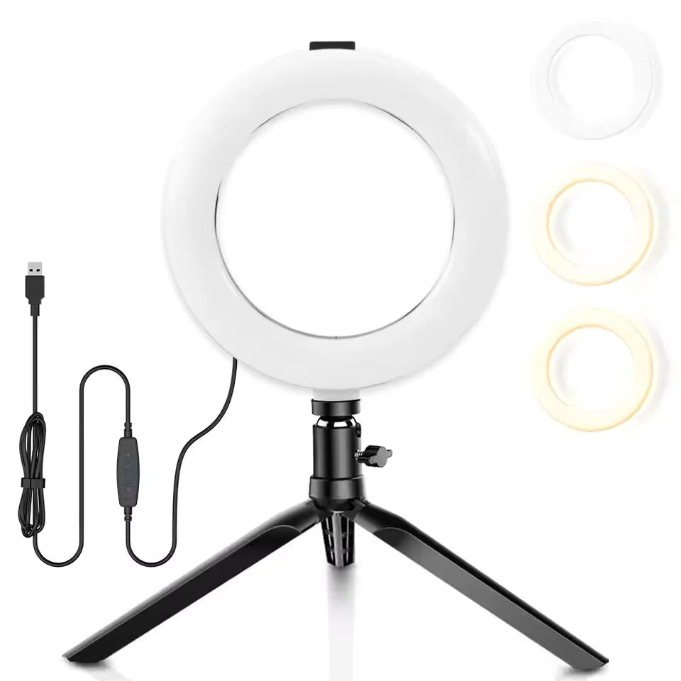 Ring Light LED USB de com Tripé