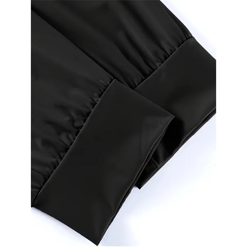 Calça de Seda com Zíper