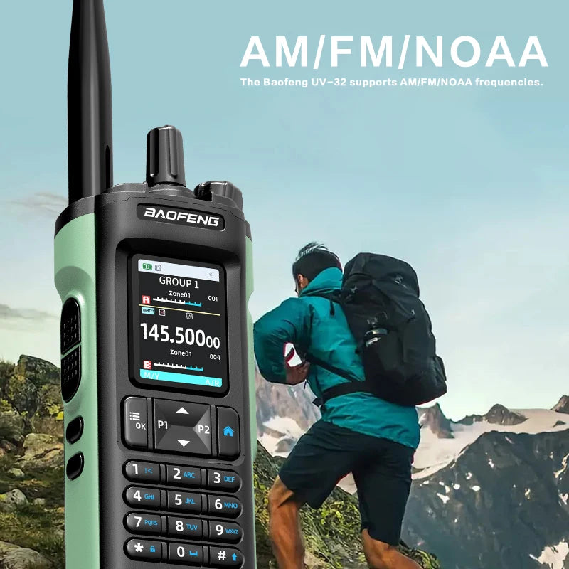 Baofeng DM-32UV DMR Rádio Digital GPS APRS Air Band Rx AES256 Gravação Tipo-C