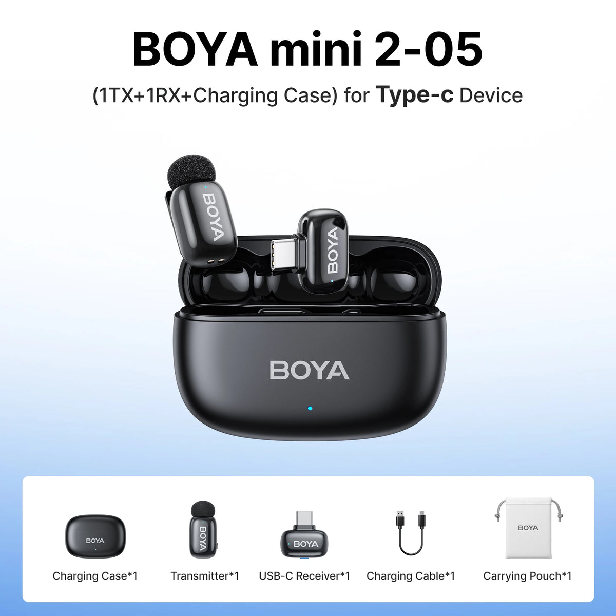 Microphone BOYA Mini 2 Mic USB-C Phone