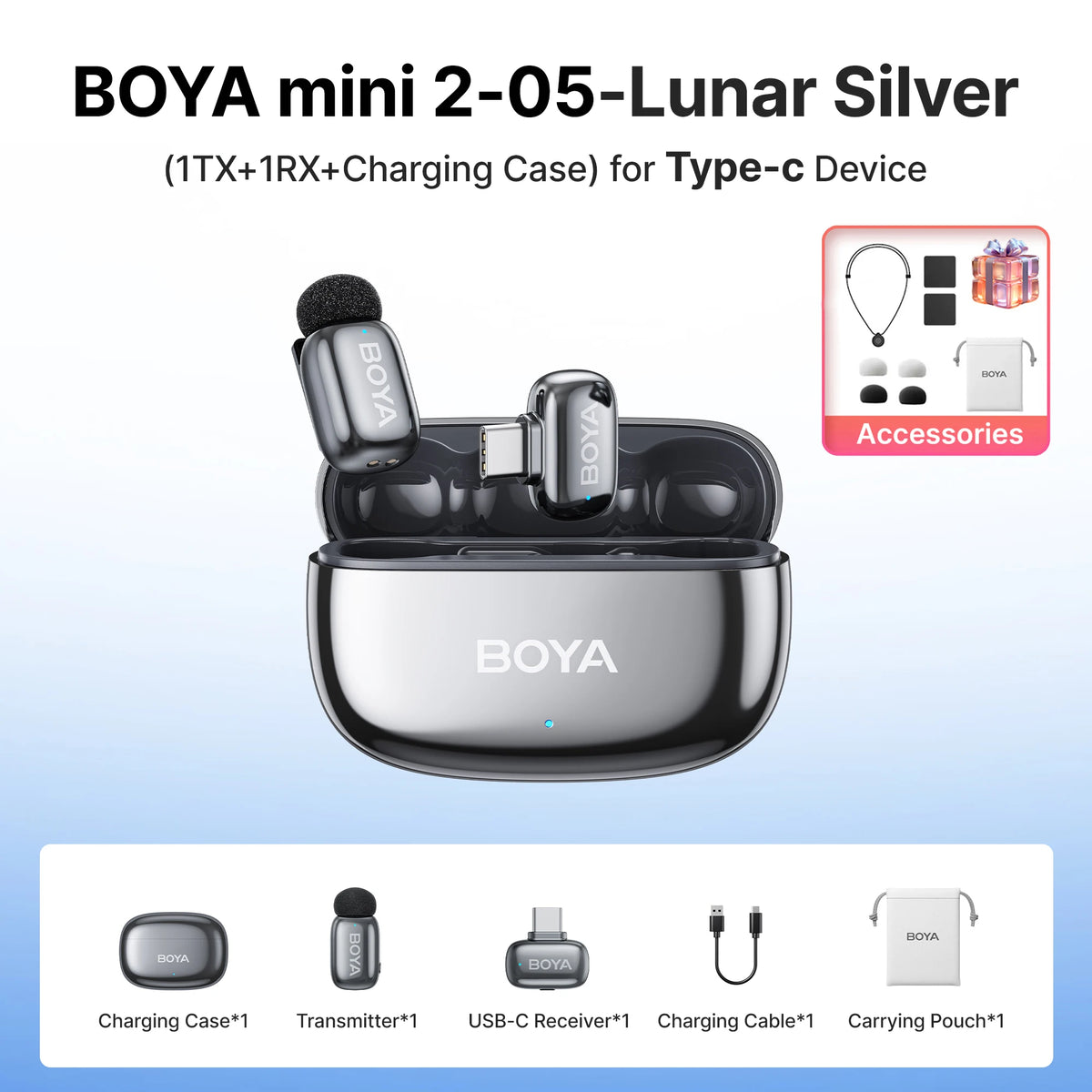 Microphone BOYA Mini 2 Mic USB-C Phone