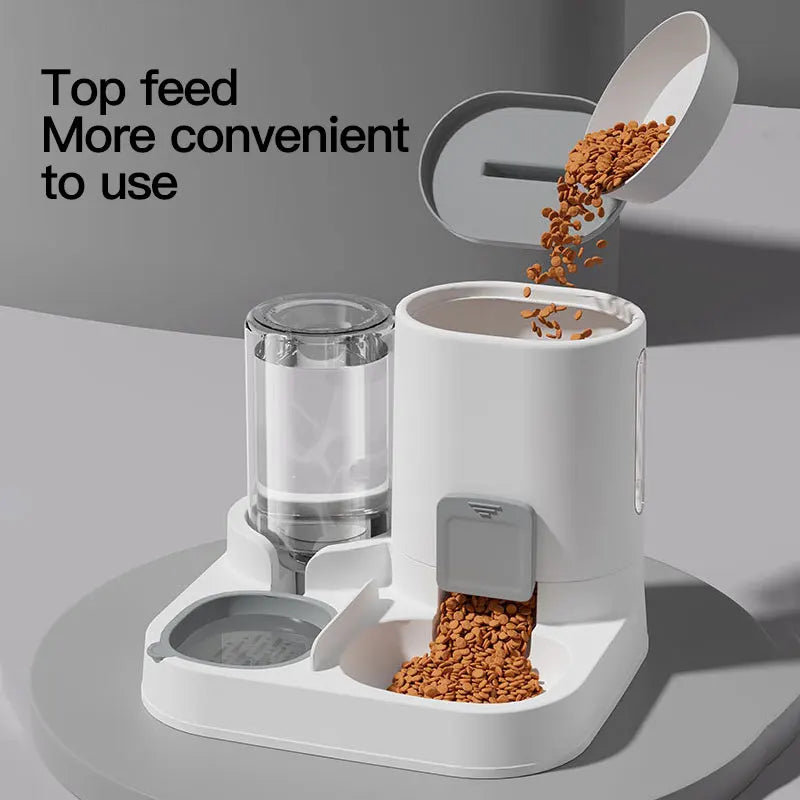 Distribuidor e Alimentador Automático para Gatos, Cães com Fed por Gravidade, à Prova de Derramamento,