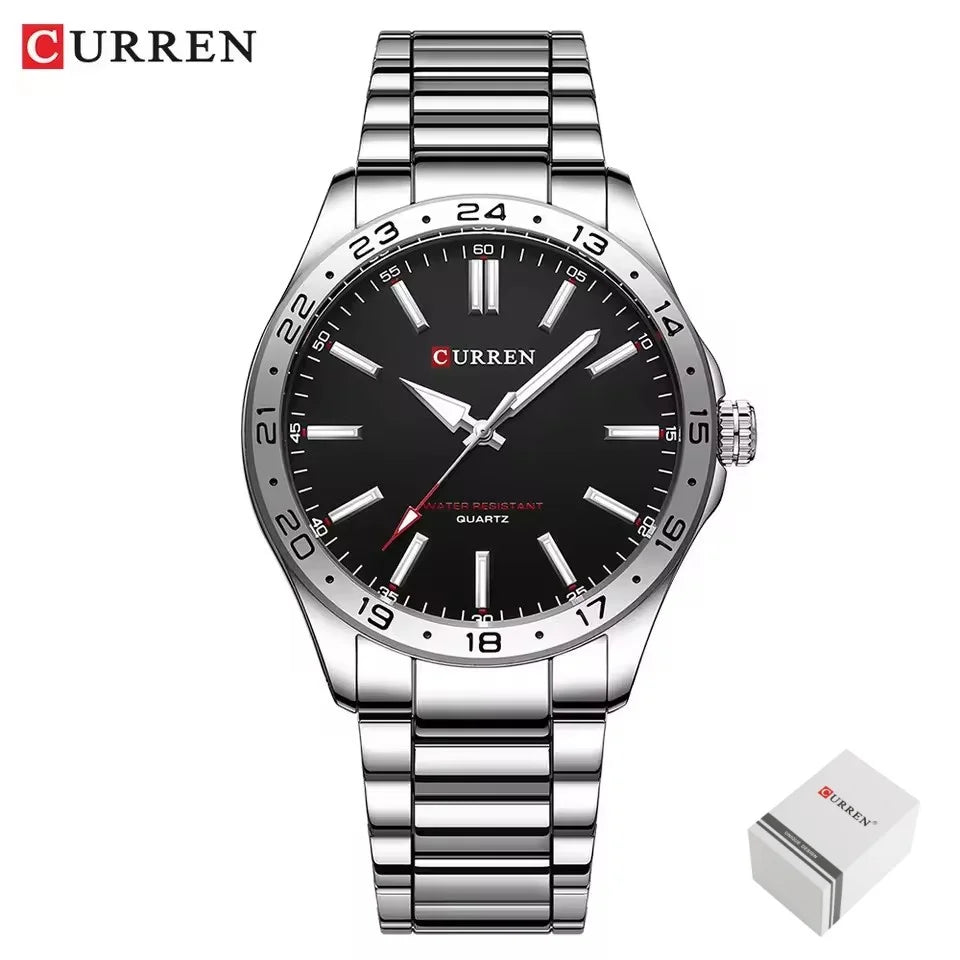 Relógio Curren 8452 ORIGINAL quartzo Aço Inoxidável