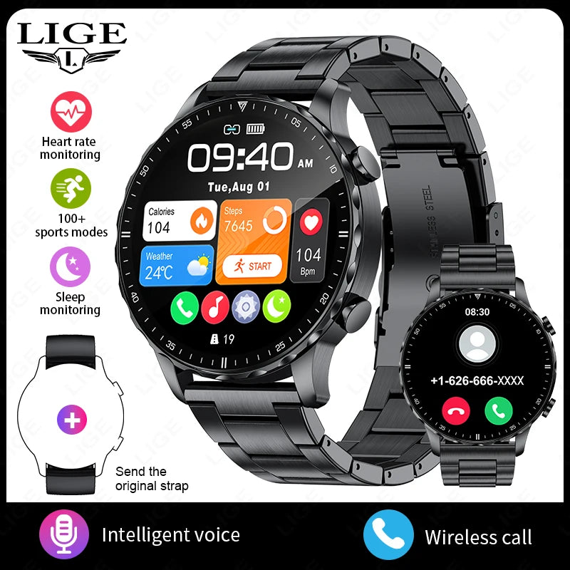 relógio Lige Modelo 2026, 1.85 "tela hd