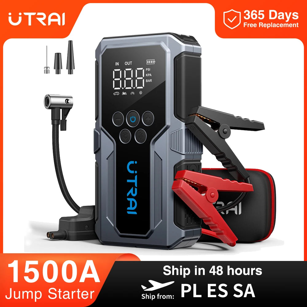 Power Bank Portátil 150PSI Bomba de ar Bateria de carro Boosteres de emergência