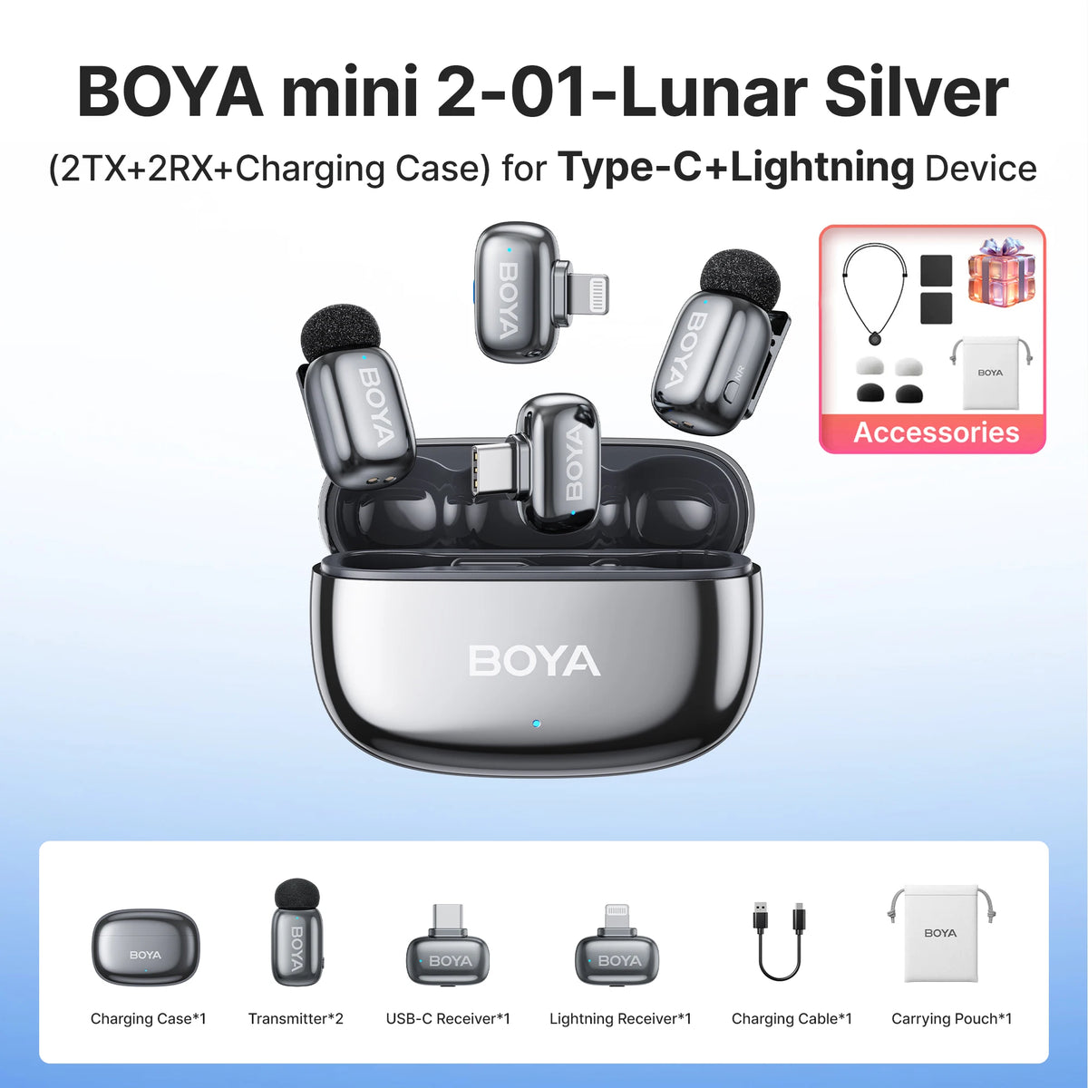 Microphone BOYA Mini 2 Mic USB-C Phone