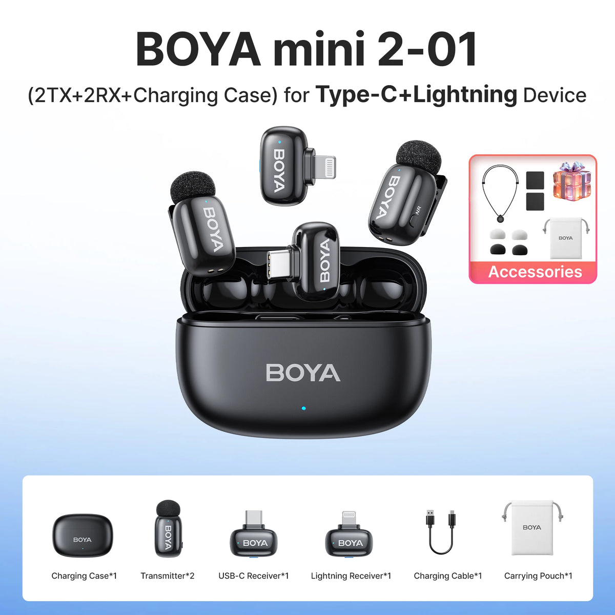 Microphone BOYA Mini 2 Mic USB-C Phone