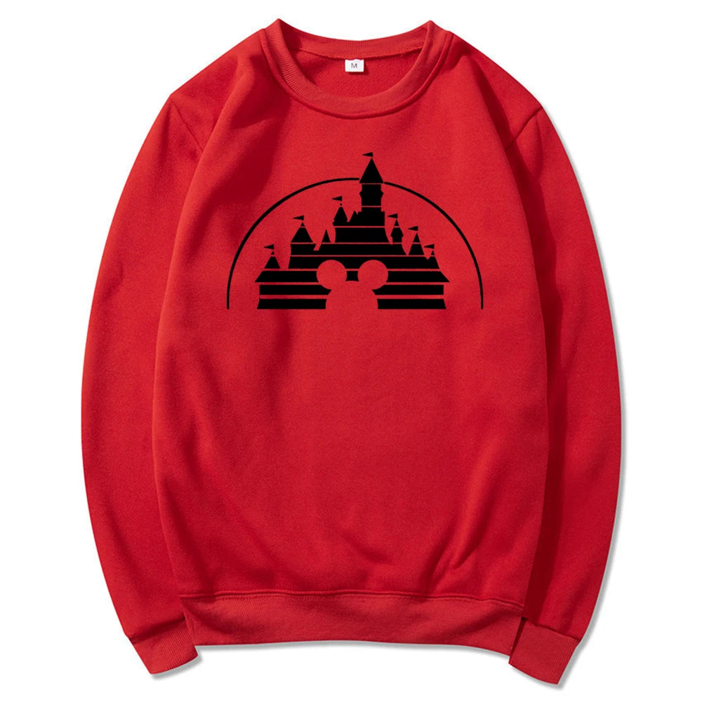 Moletom Castelo o Reino Mágico Mouse Gráfico Pulôver Minnie Jumper