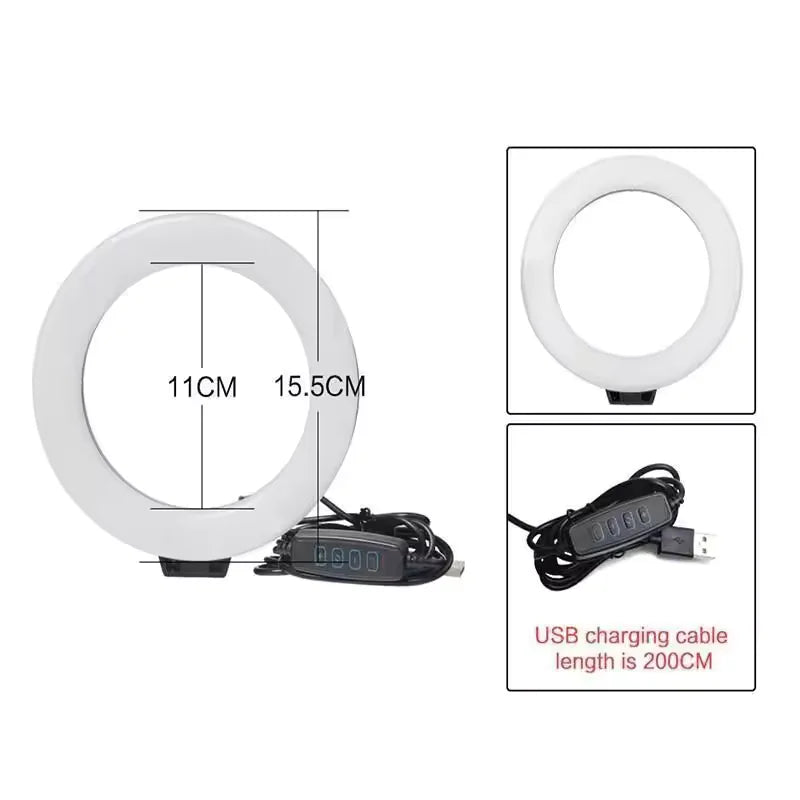 Ring Light LED USB de com Tripé