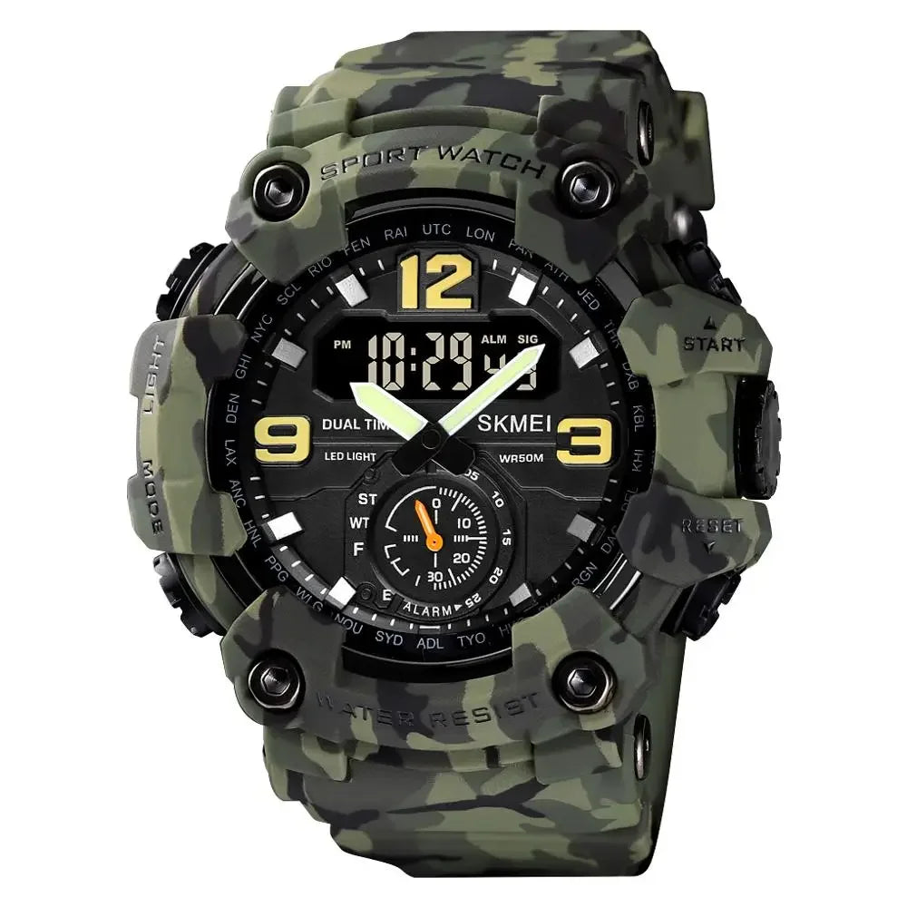 Relógio Skmei 1637 digital militar camuflagem à prova d'água à prova de choque