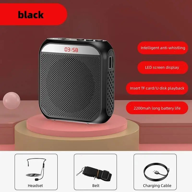 Amplificador de Voz Portátil Megafone com Microfone Recarregável Ultraleve Alto-falante