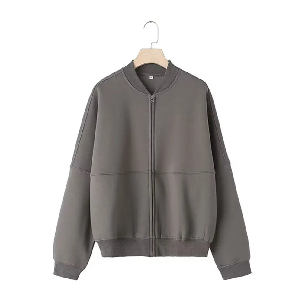 Conjunto Jaqueta Moletom + Cintura Alta Rendas até Calças de Perna Larga Street Wear