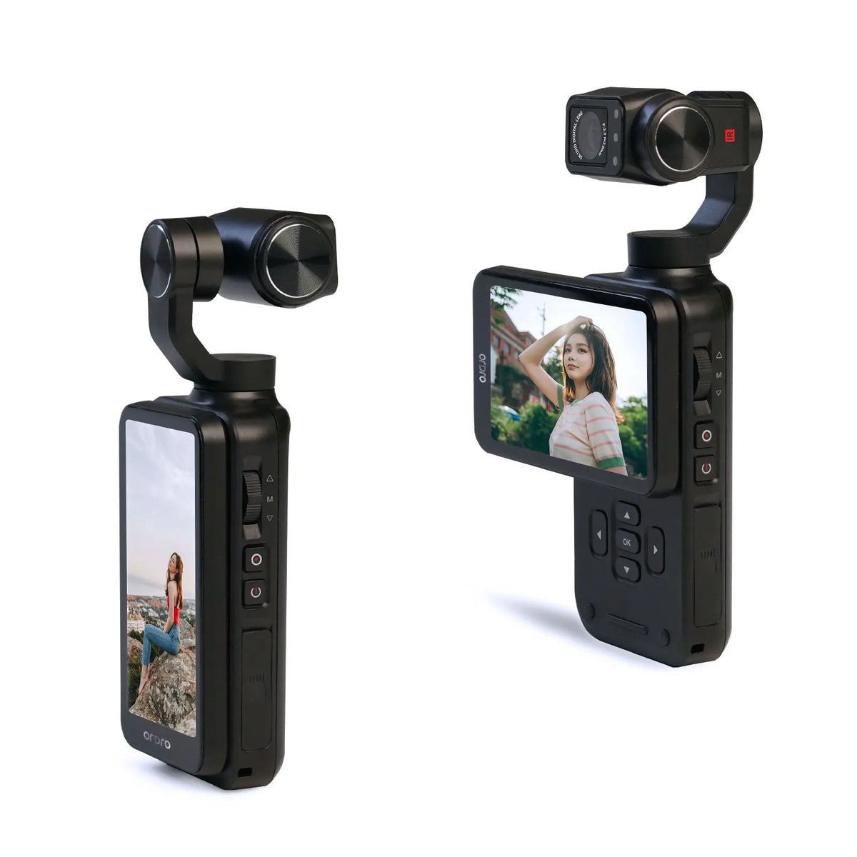 Kit de Câmera Vlog Ordro M5 5K, Filmadora de Ação Portátil com Microfone Sem Fio para Gravação de Vídeos