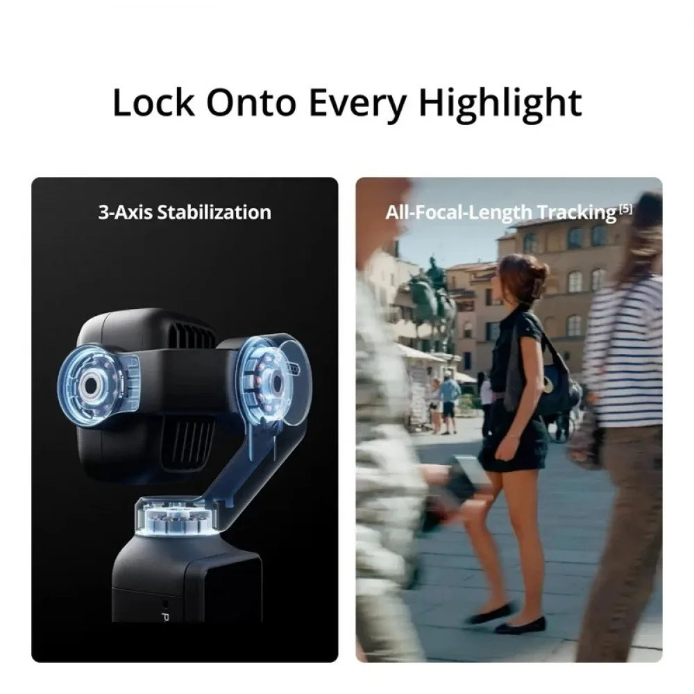 Câmera Estabilizadora de 3 Eixos e ActiveTrack, Zoom de até 12x, Câmeras Duplas 8K/4K