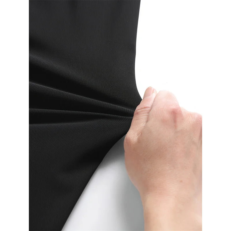Calça de Seda com Zíper