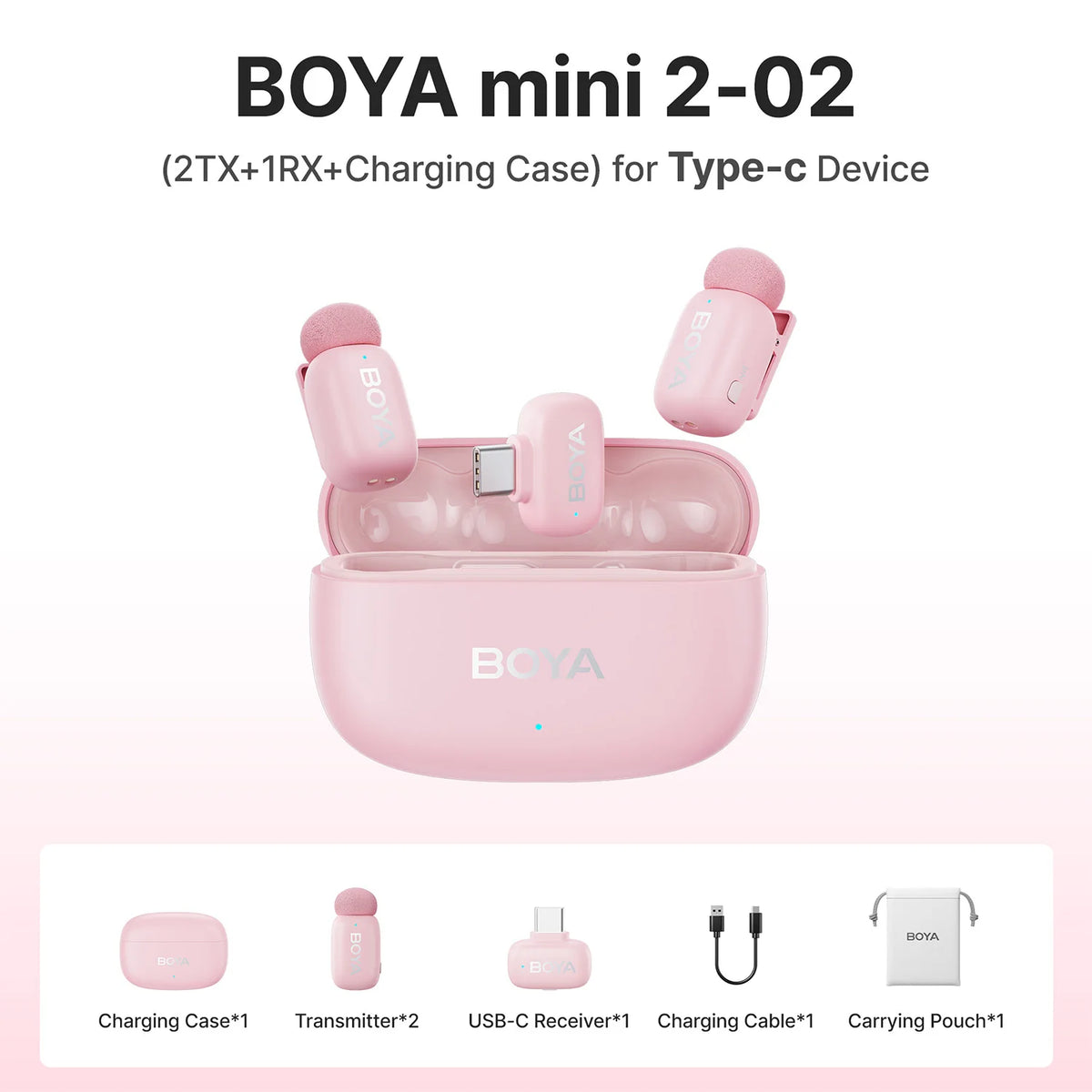 Microphone BOYA Mini 2 Mic USB-C Phone