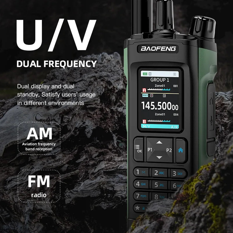 Baofeng DM-32UV DMR Rádio Digital GPS APRS Air Band Rx AES256 Gravação Tipo-C