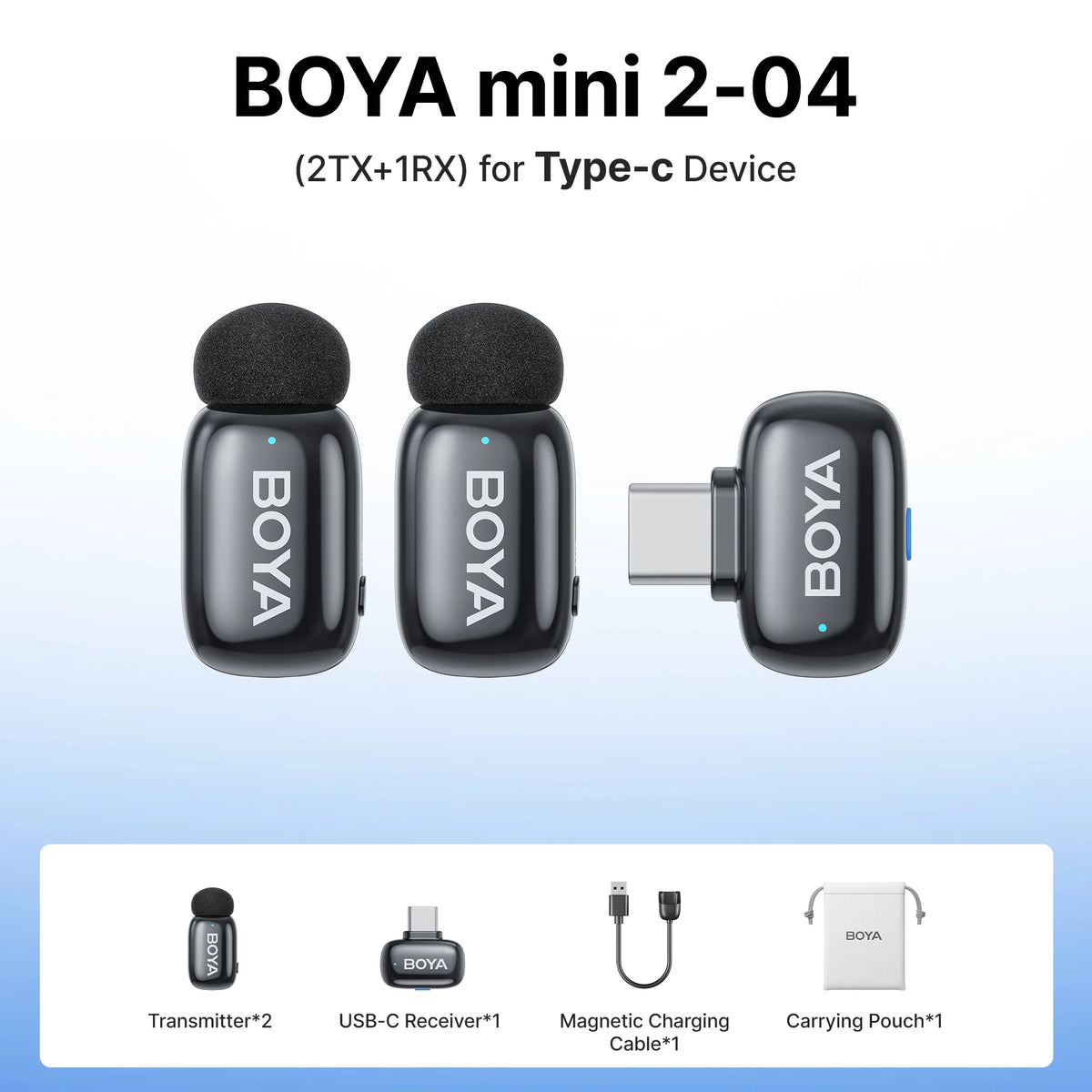 Microphone BOYA Mini 2 Mic USB-C Phone