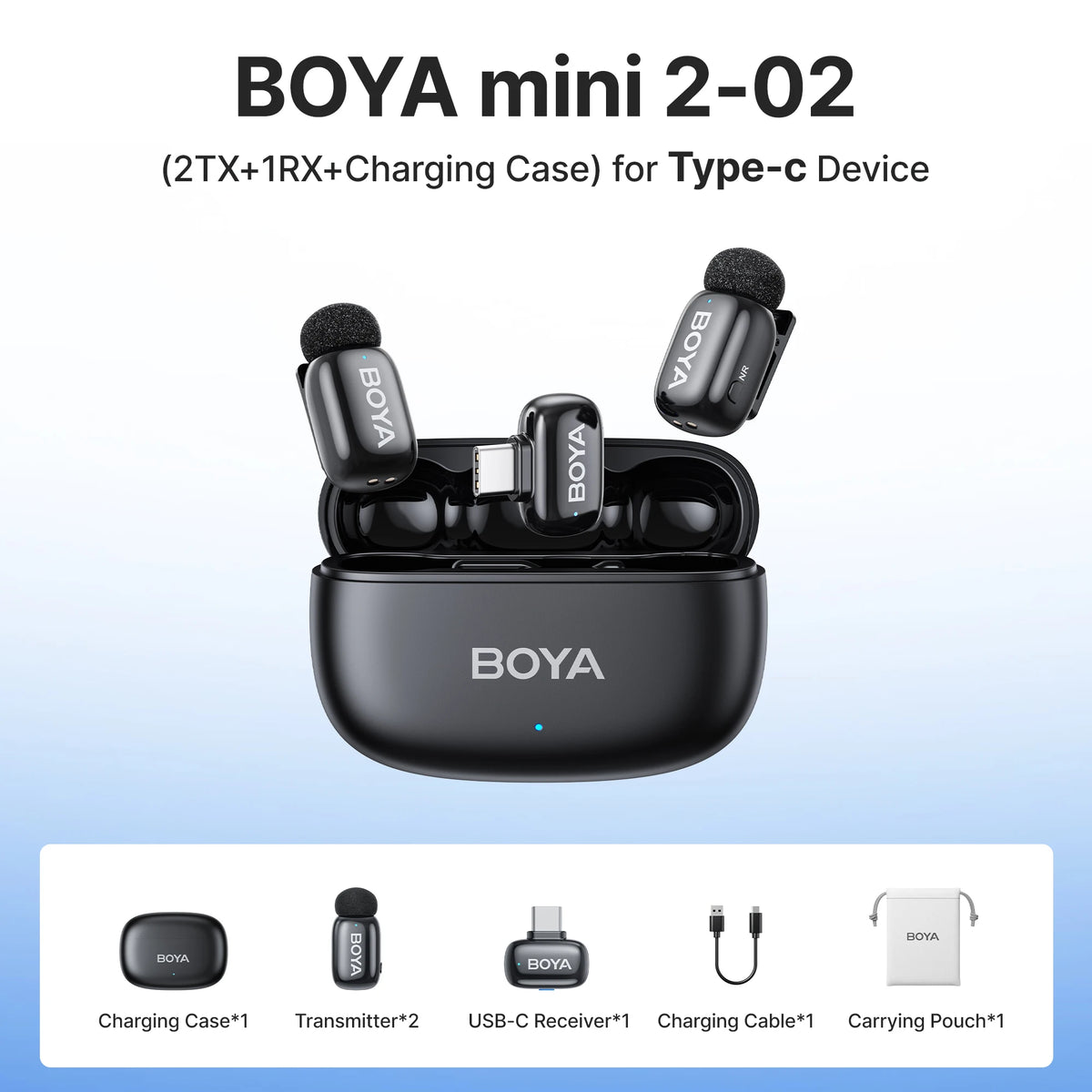 Microphone BOYA Mini 2 Mic USB-C Phone