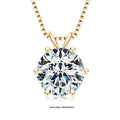 Colar Solitário + Pingente Certificado 0.5-5ct Moissanite Pingente