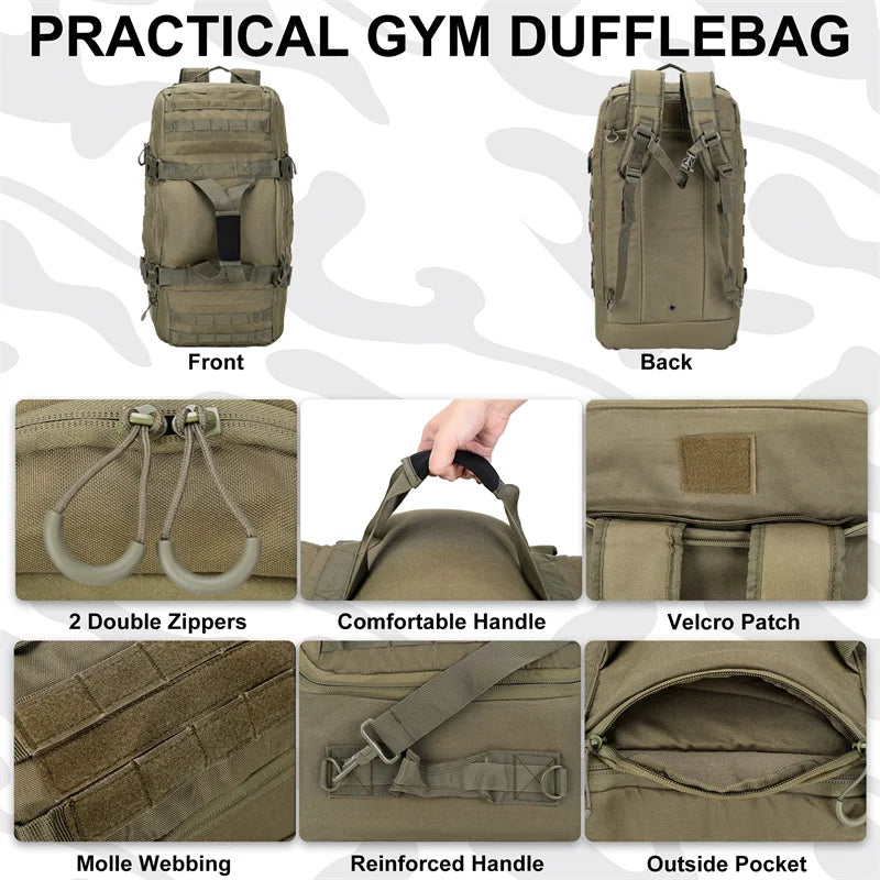Mochila Tática LQARMY 30L 45L 80L para Viagens, Camping, Emergencias